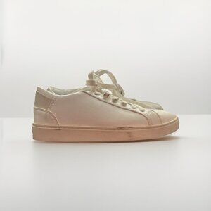 Thousand Fell Lace Up Vegan Leather Sneakers, Women's 6..5 White Cream